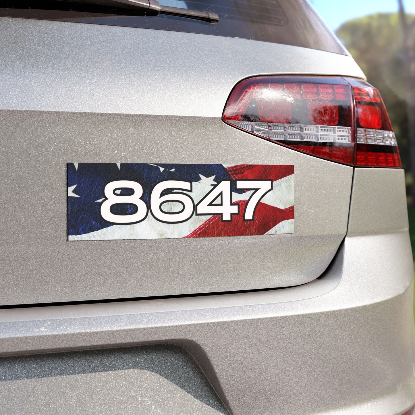 8647 Car Magnet - USA Flag Demand Removal of President