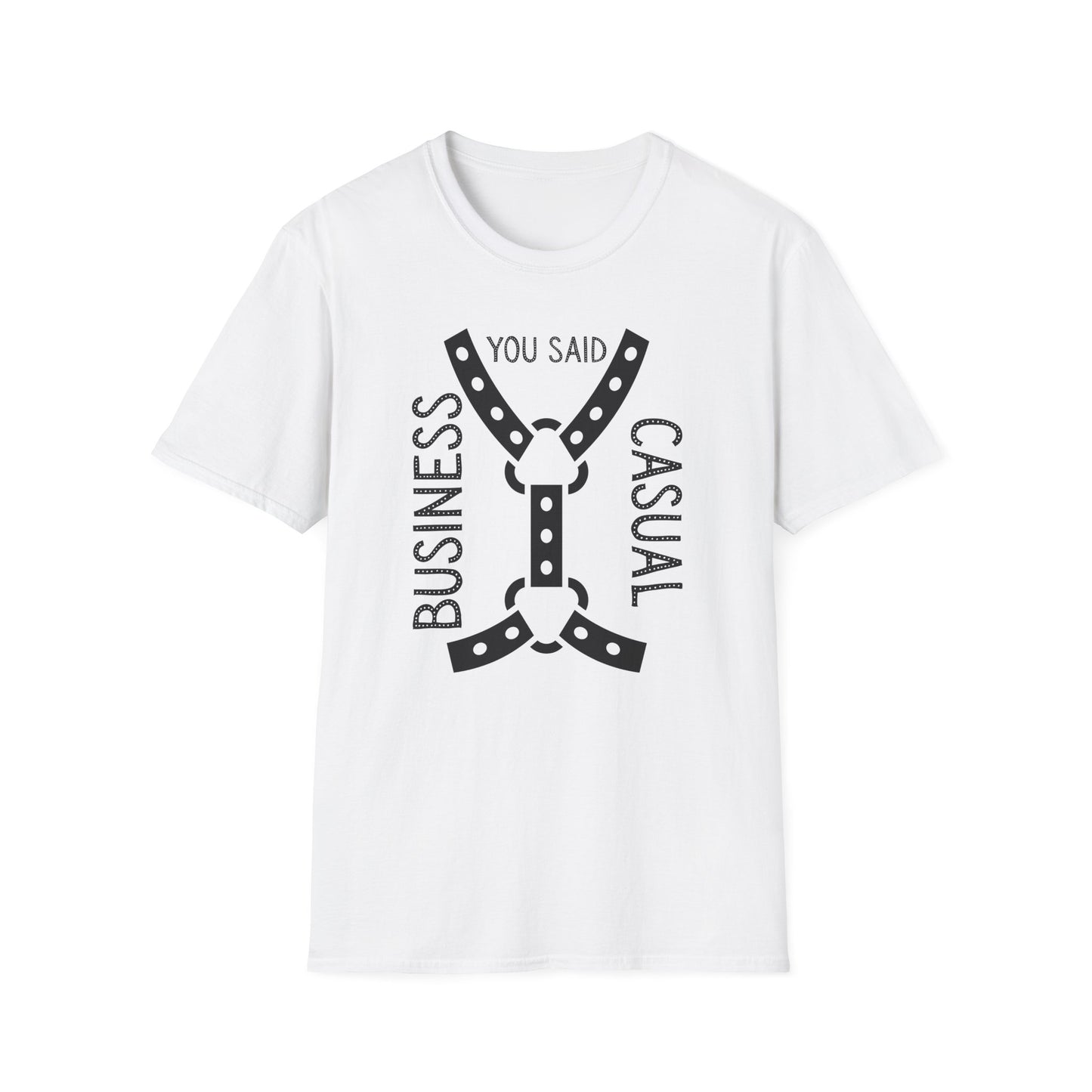 Bondage Casual Humor T-Shirt - Business Casual, Funny Tee for Work, Gift for Office Friends, Unisex Softstyle Shirt, Everyday Wear