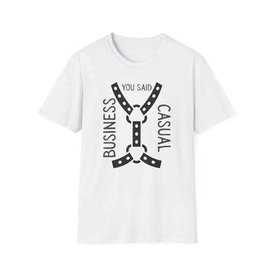 Bondage Casual Humor T-Shirt - Business Casual, Funny Tee for Work, Gift for Office Friends, Unisex Softstyle Shirt, Everyday Wear