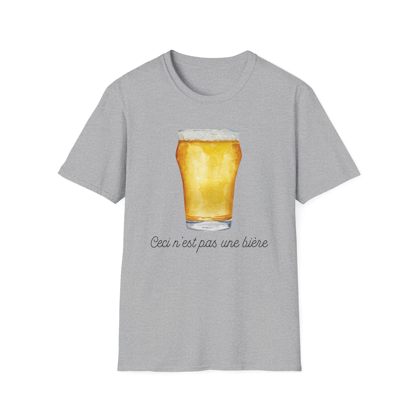 Beer Glass Unisex T-Shirt | Magritte Inspired Design
