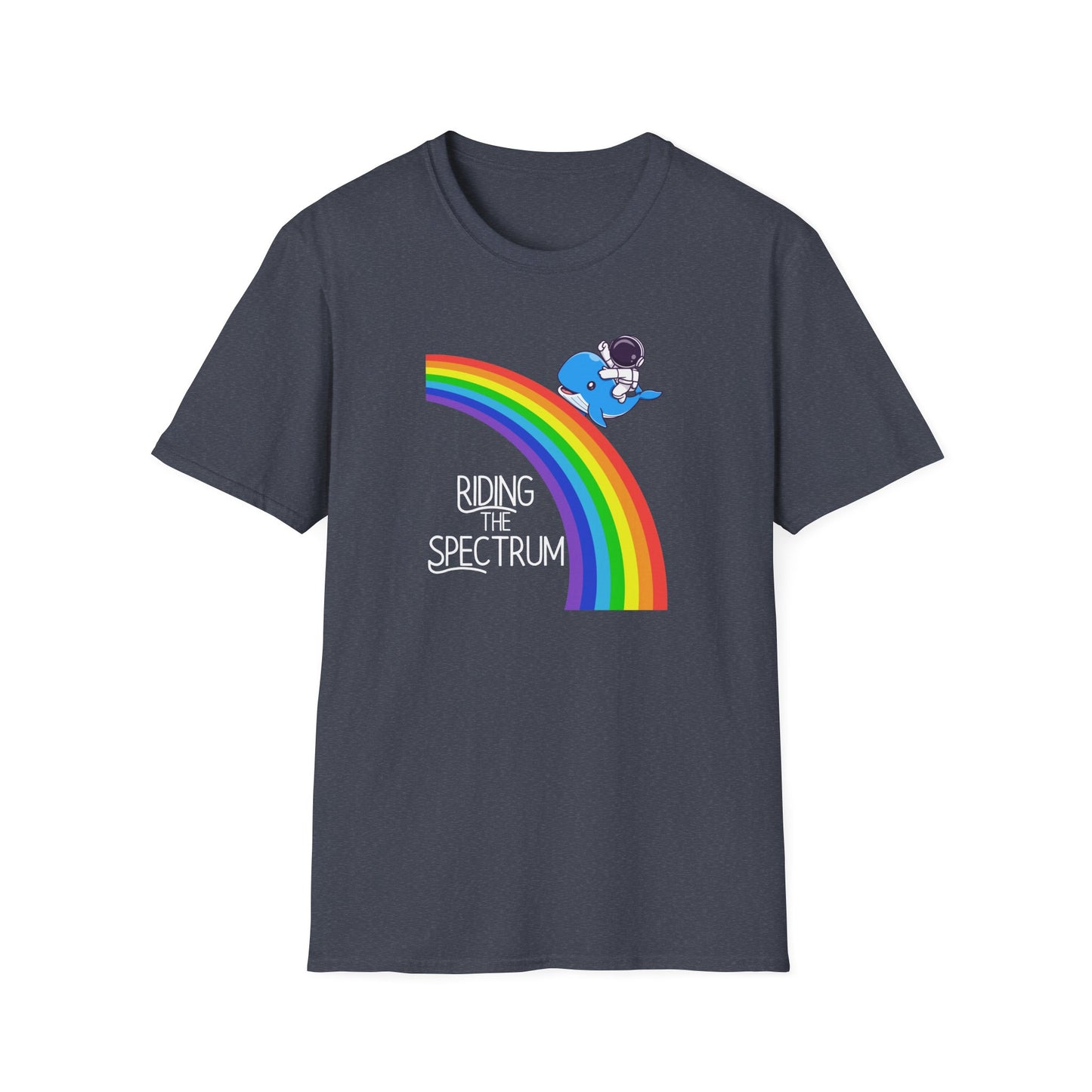 Riding the Spectrum T-Shirt - Joyful Unisex Tee for Celebrations, Gift for Friends, LGBTQ+ Pride, Positive Vibes, Casual Wear