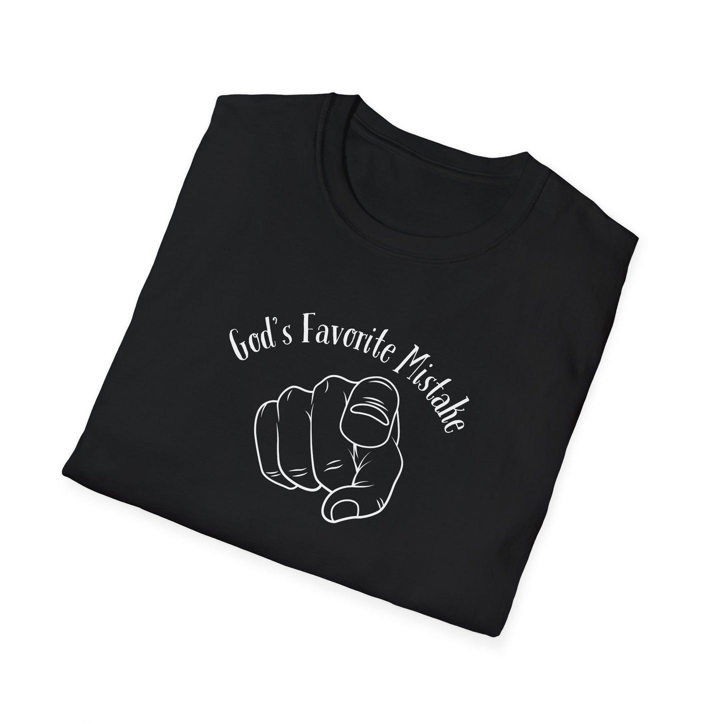 God's Favorite Mistake Unisex Softstyle T-Shirt, Father's Day Gift, Funny Dad Shirt, Casual Tee, Gift for Dads