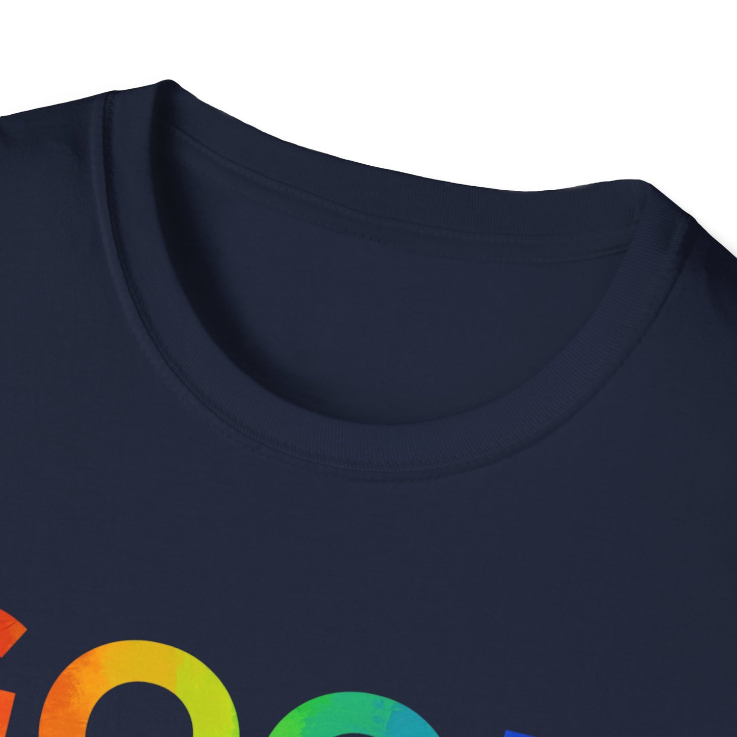 Good Vibes Rainbow Tee, Positive Energy Apparel, Casual Wear, Gift for Friends, Birthday Celebrations