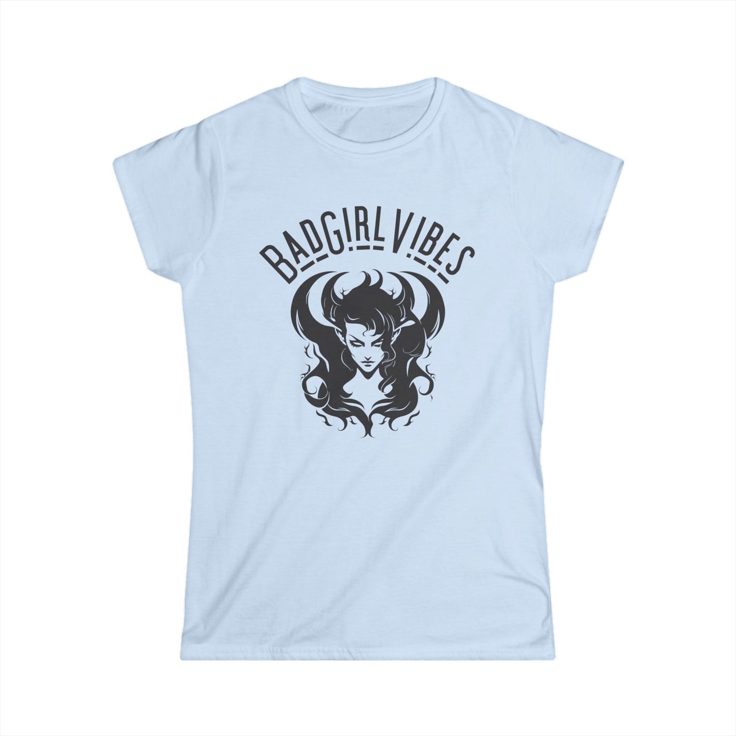 Bad Girl Vibes Women's Softstyle Tee, Trendy Graphic Tee, Casual Wear, Gift for Her, Birthday Gift, Fashion Statement Tee