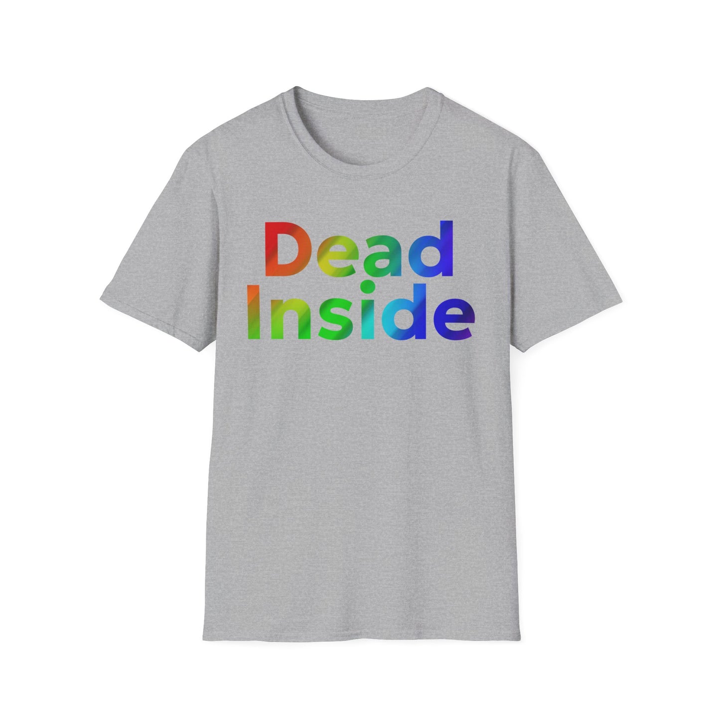Colorful 'Dead Inside' Unisex Softstyle T-Shirt, Funny Graphic Tee, Casual Wear, Gift Idea, Everyday Comfort