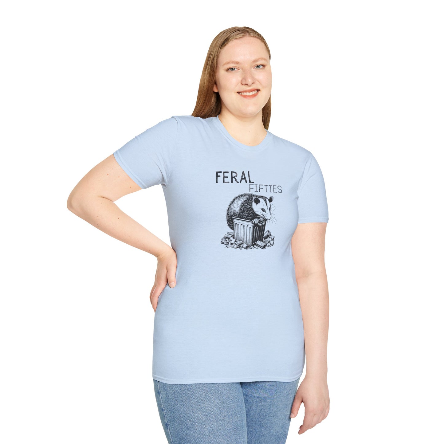 Feral Fifties T-Shirt, Unisex Softstyle Tee for Nature Lovers, Animal-themed Gift, Eco-Friendly Fashion, Casual Wear