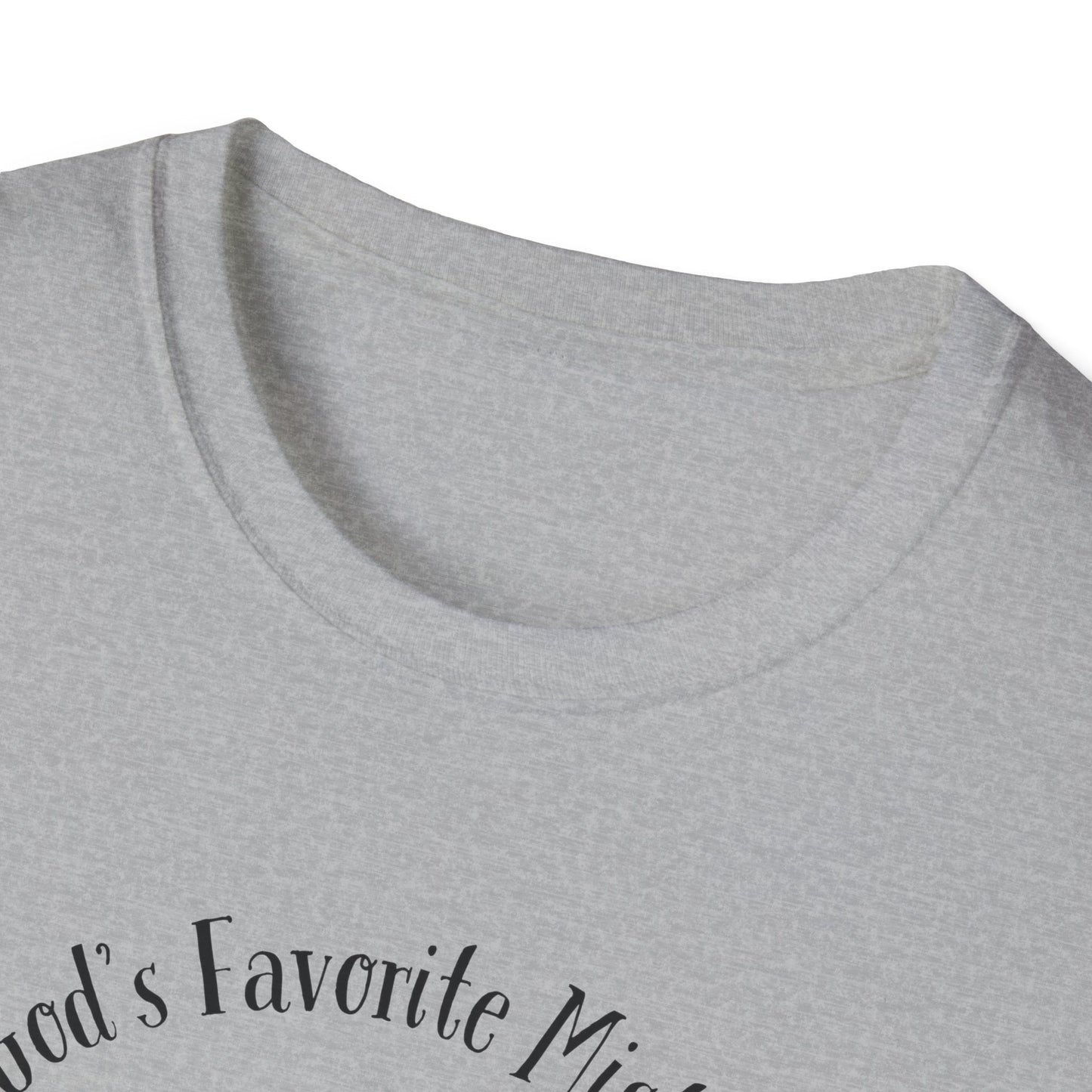 God's Favorite Mistake Unisex Softstyle T-Shirt, Father's Day Gift, Funny Dad Shirt, Casual Tee, Gift for Dads