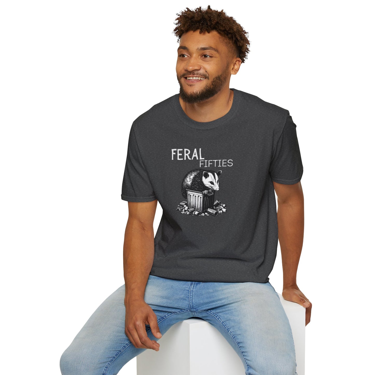 Feral Fifties T-Shirt, Unisex Softstyle Tee for Nature Lovers, Animal-themed Gift, Eco-Friendly Fashion, Casual Wear