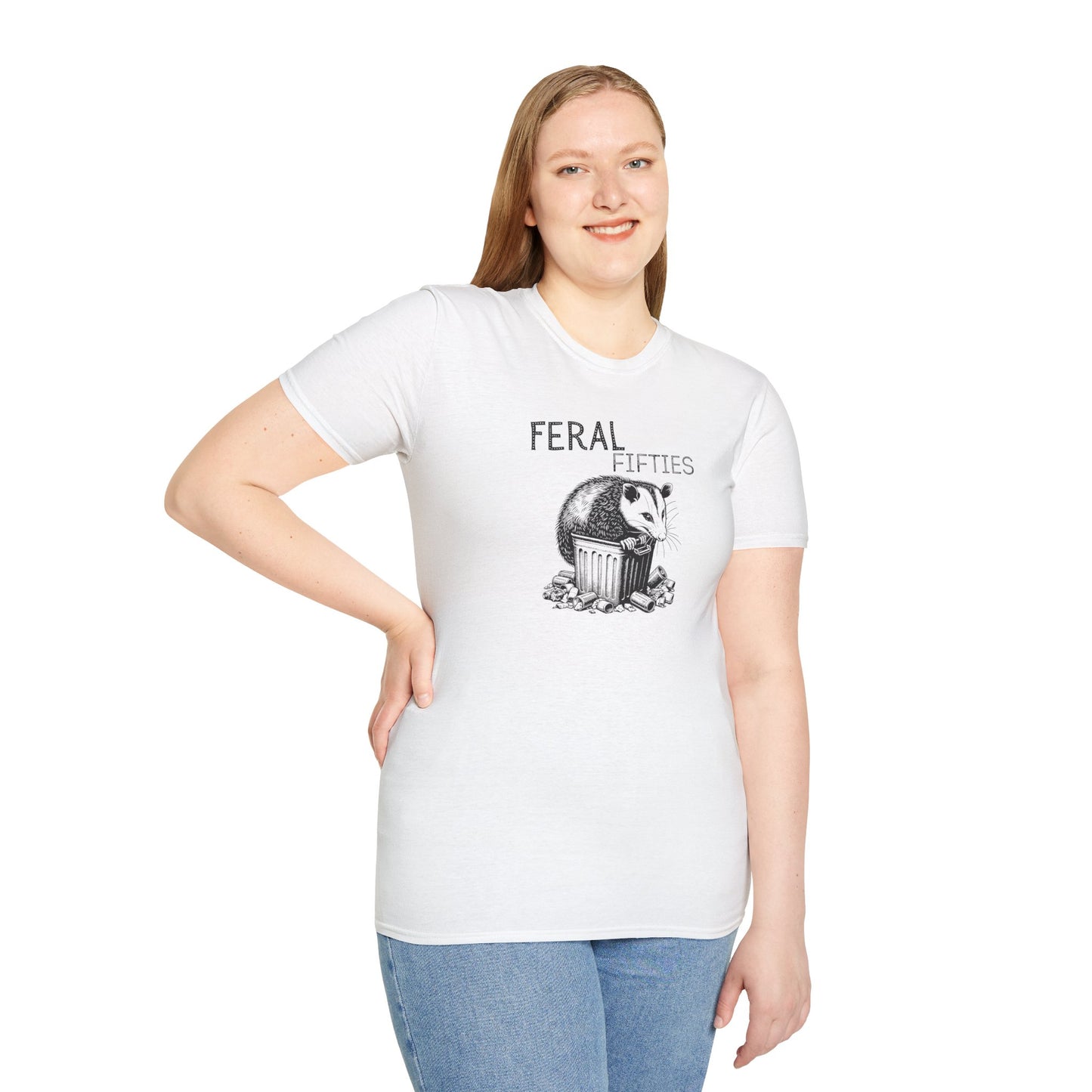 Feral Fifties T-Shirt, Unisex Softstyle Tee for Nature Lovers, Animal-themed Gift, Eco-Friendly Fashion, Casual Wear