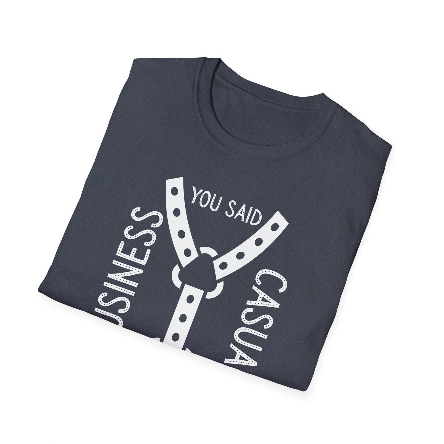 Bondage Casual Humor T-Shirt - Business Casual, Funny Tee for Work, Gift for Office Friends, Unisex Softstyle Shirt, Everyday Wear