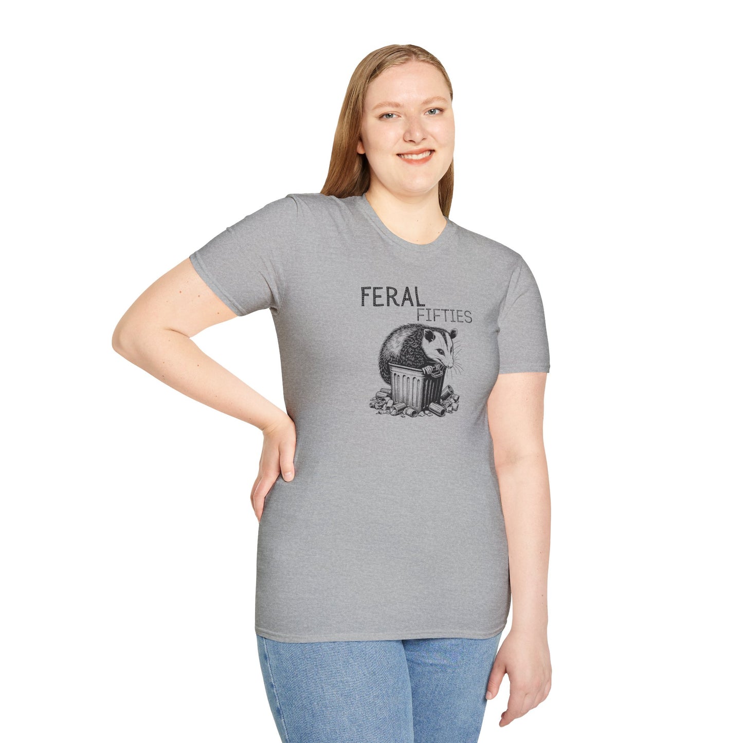 Feral Fifties T-Shirt, Unisex Softstyle Tee for Nature Lovers, Animal-themed Gift, Eco-Friendly Fashion, Casual Wear