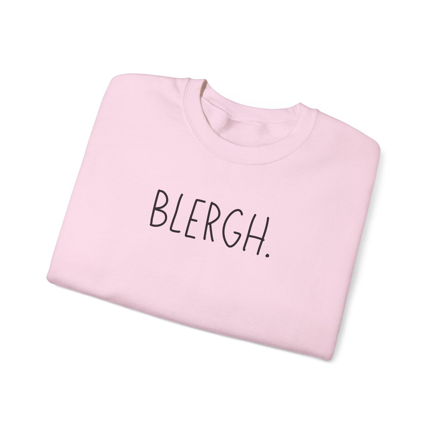 Blergh. Unisex Heavy Blend™ Crewneck Sweatshirt, Cozy Pullover, Gift for Her/Him, Relaxation Wear, Comfy Loungewear