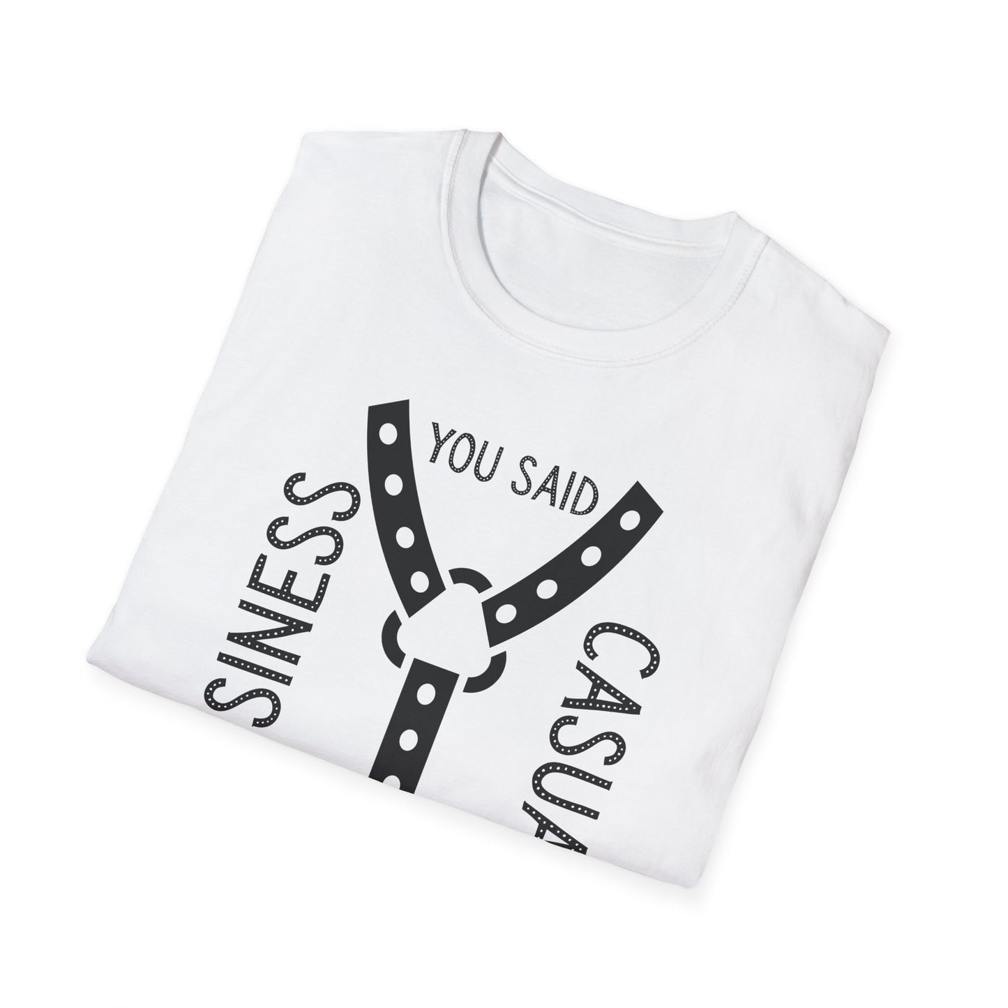 Bondage Casual Humor T-Shirt - Business Casual, Funny Tee for Work, Gift for Office Friends, Unisex Softstyle Shirt, Everyday Wear