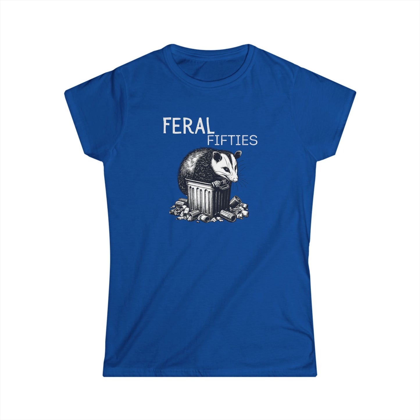 Feral Fifties Tee - Fun Graphic Women's Softstyle T-Shirt, Perfect for Birthdays, Casual Wear, Wildlife Lovers, Gift Idea