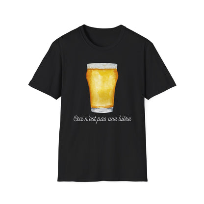 Beer Glass Unisex T-Shirt | Magritte Inspired Design