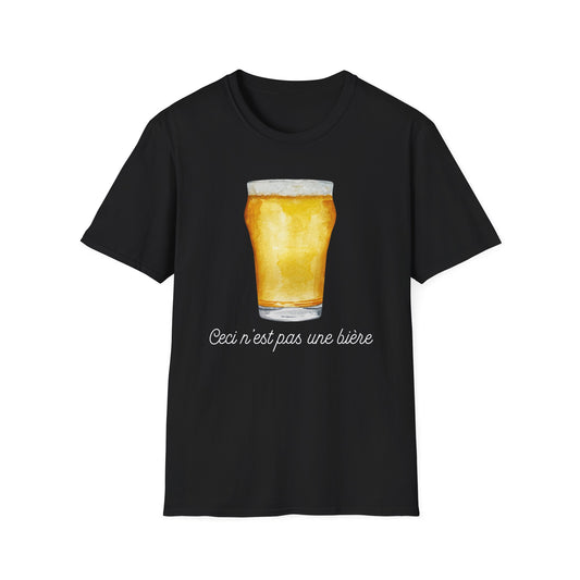 Beer Glass Unisex T-Shirt | Magritte Inspired Design