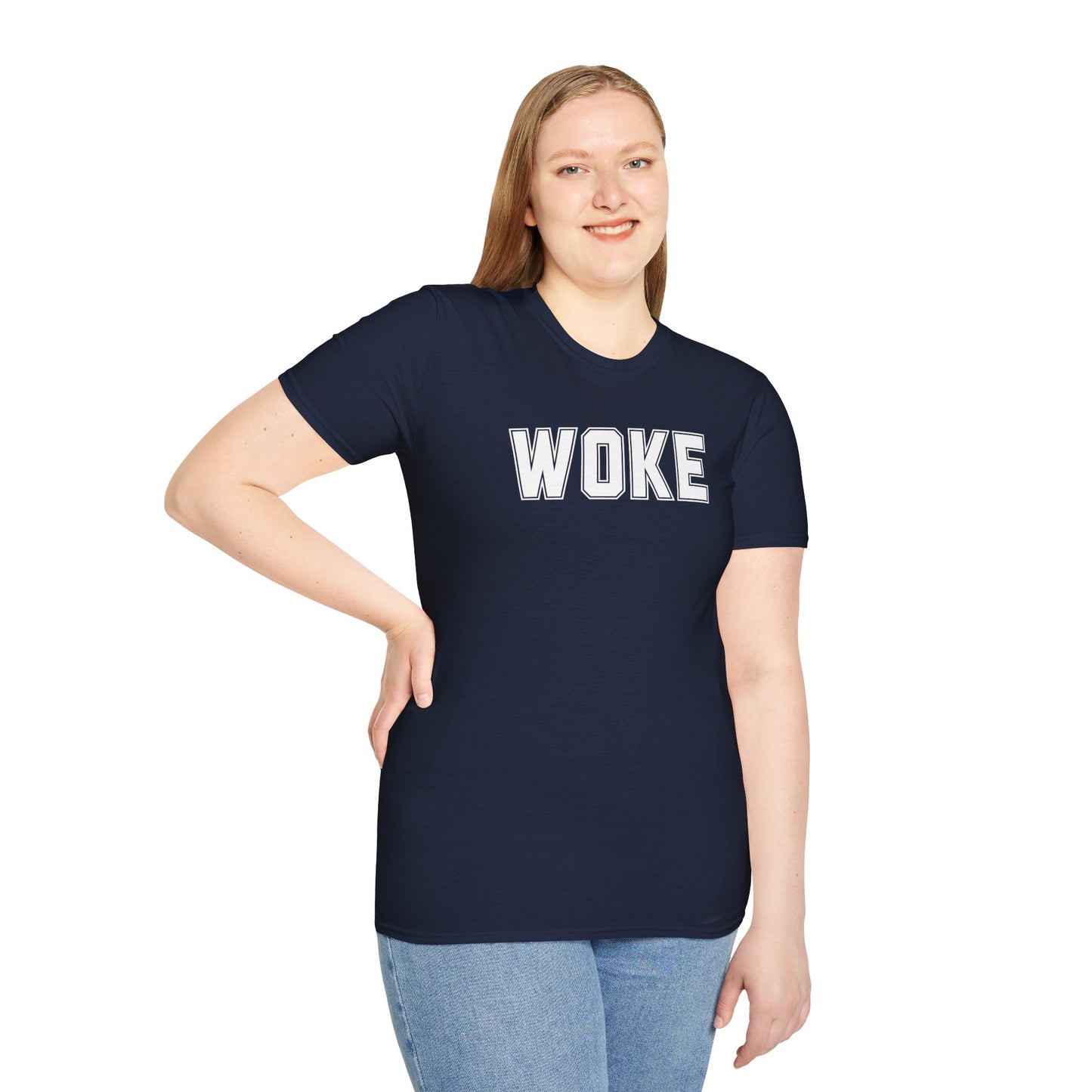 Woke Unisex Softstyle T-Shirt, Empowerment Tee, Statement Shirt, Gift for Activists, Casual Wear, Everyday Fashion