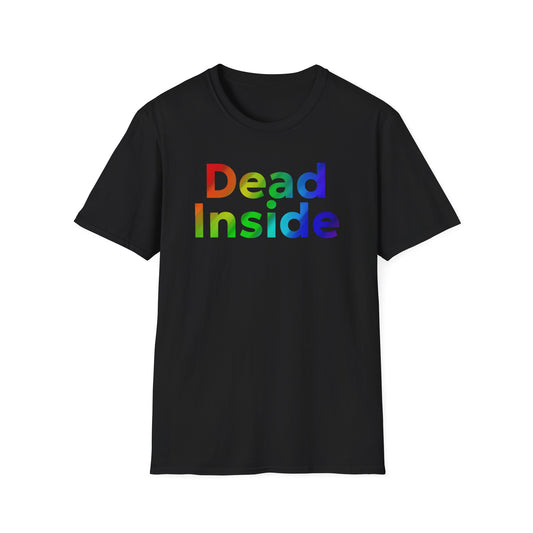 Colorful 'Dead Inside' Unisex Softstyle T-Shirt, Funny Graphic Tee, Casual Wear, Gift Idea, Everyday Comfort