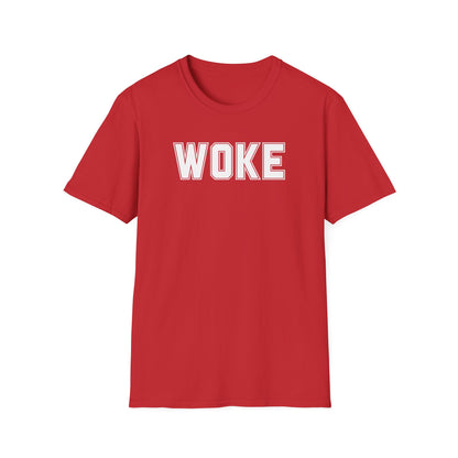 Woke Unisex Softstyle T-Shirt, Empowerment Tee, Statement Shirt, Gift for Activists, Casual Wear, Everyday Fashion