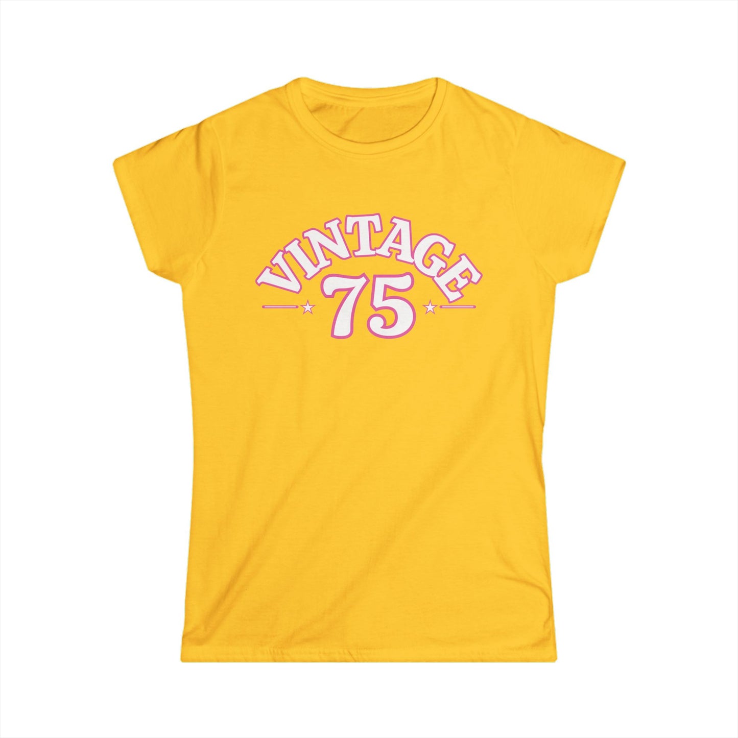 Vintage 75 Women's Tee - Retro Style Shirt, Casual Outfit, Gift for Her, Birthday, Nostalgic Apparel, Vintage Lover's Fashion