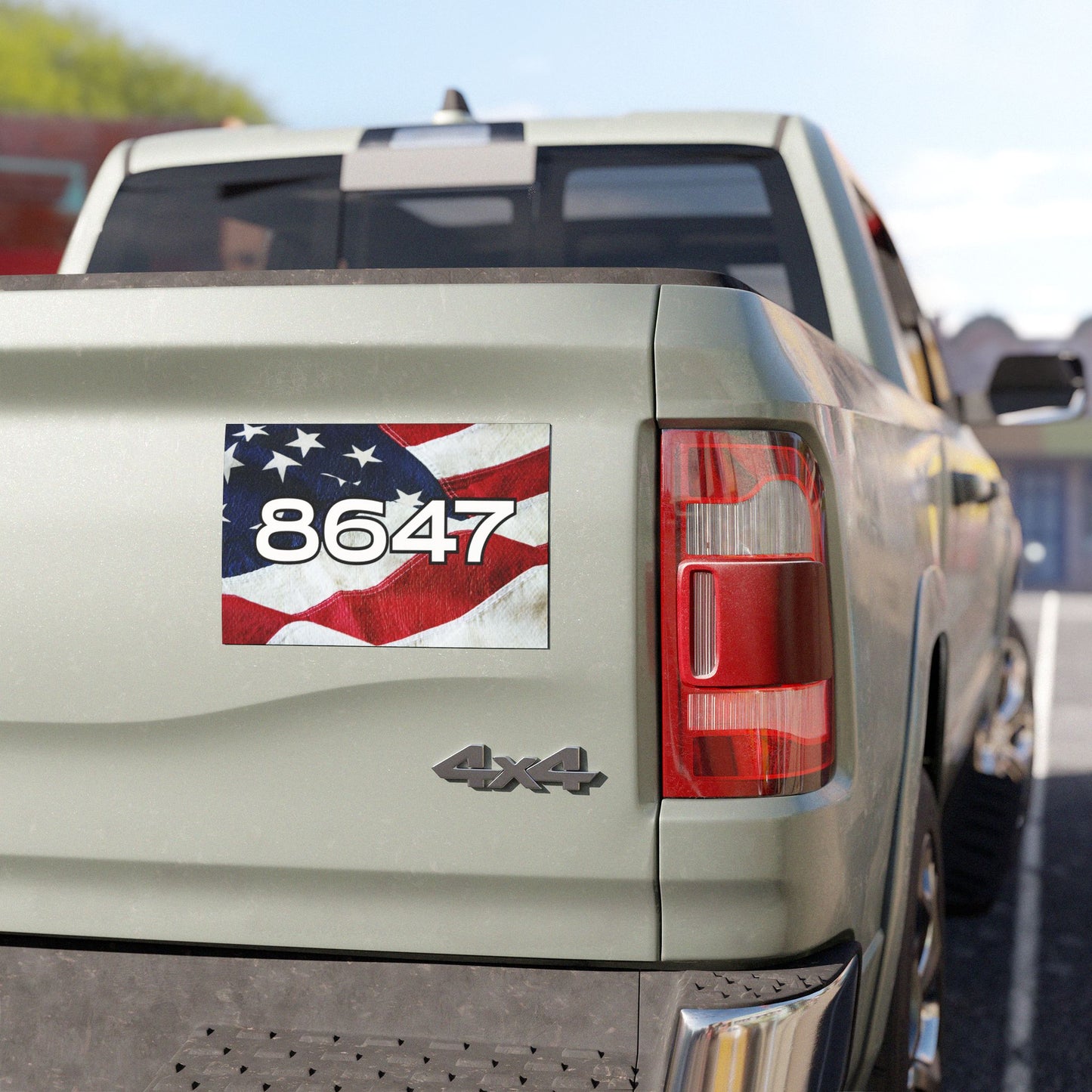 8647 Car Magnet - USA Flag Demand Removal of President