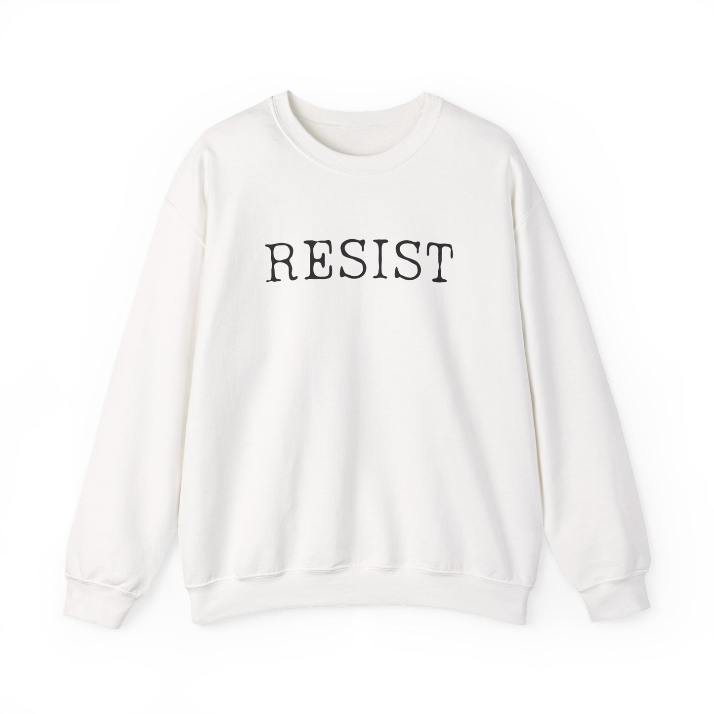 Resist Crewneck Sweatshirt, Comfortable Unisex Sweater, Everyday Wear, Activism Apparel, Gift for Protesters, Casual Style