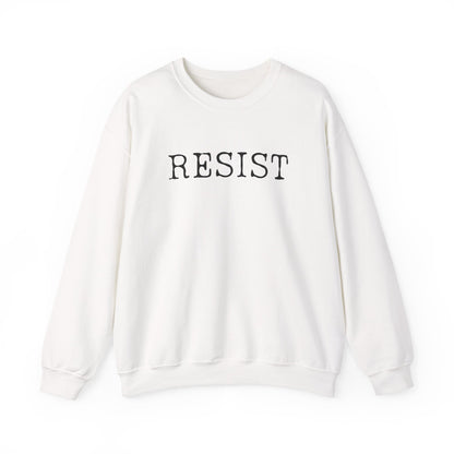 Resist Crewneck Sweatshirt, Comfortable Unisex Sweater, Everyday Wear, Activism Apparel, Gift for Protesters, Casual Style