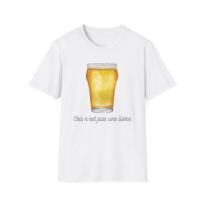 Beer Glass Unisex T-Shirt | Magritte Inspired Design