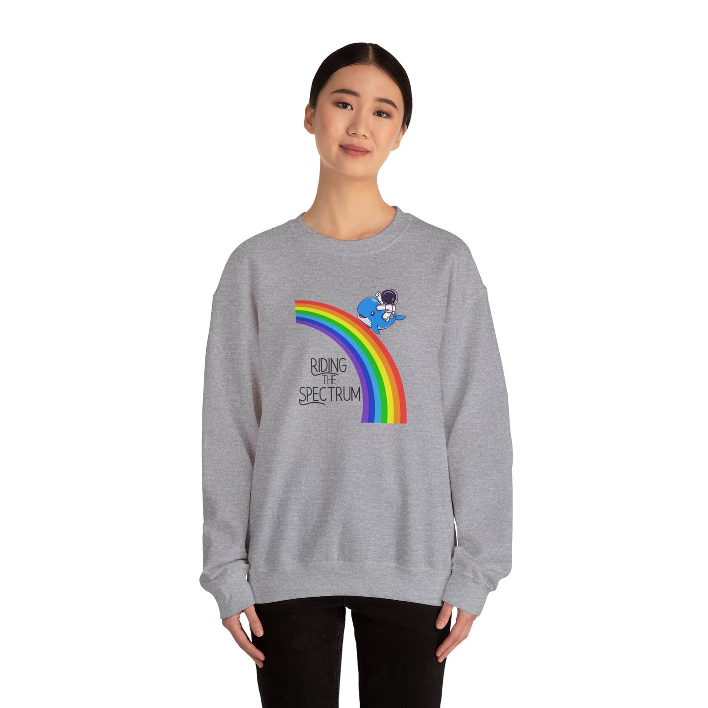 Rainbow Spectrum Crewneck Sweatshirt - Unisex Cozy Top, Gift for Autism Awareness, LGBTQ+ Pride Sweatshirt, Comfortable Everyday Wear, [...]