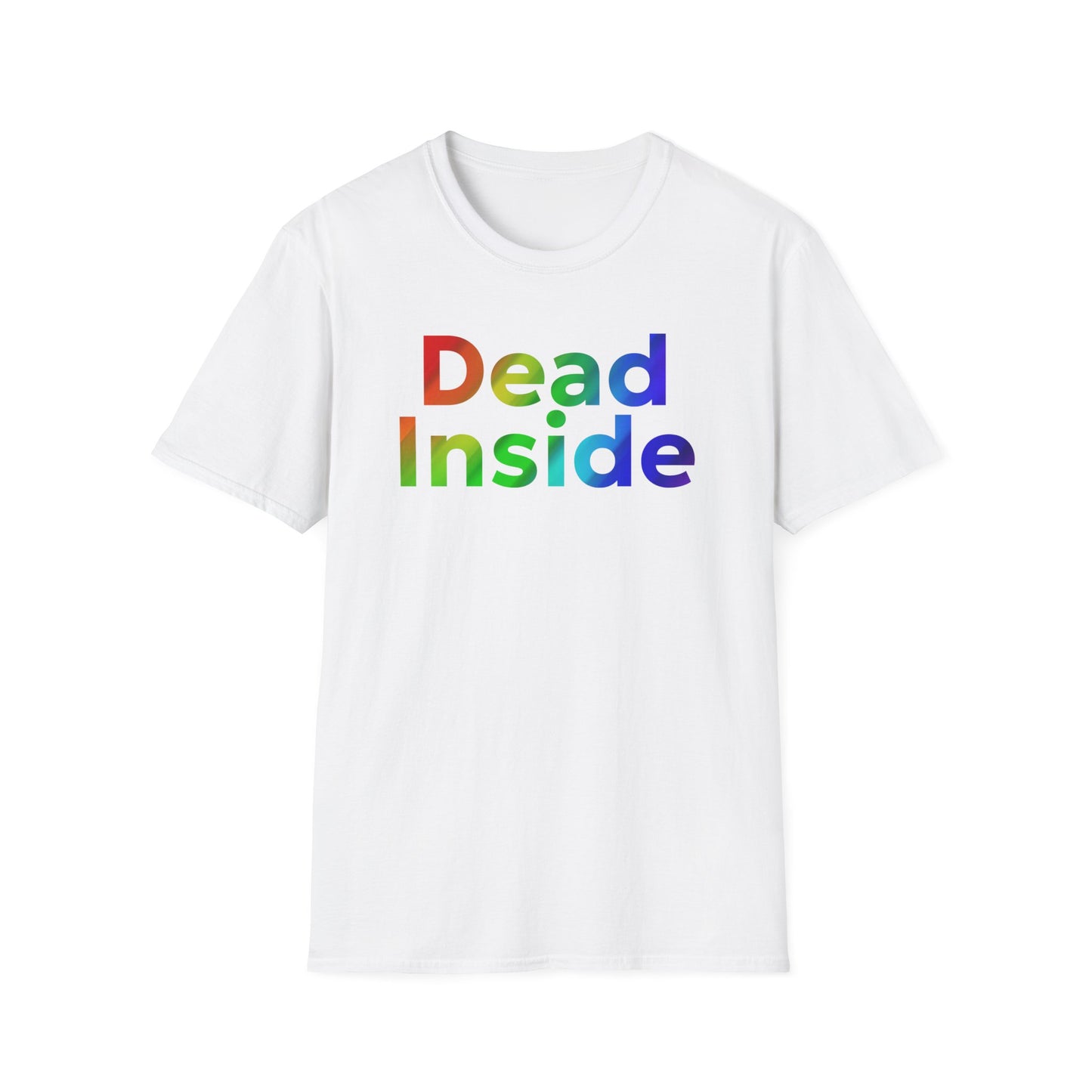 Colorful 'Dead Inside' Unisex Softstyle T-Shirt, Funny Graphic Tee, Casual Wear, Gift Idea, Everyday Comfort