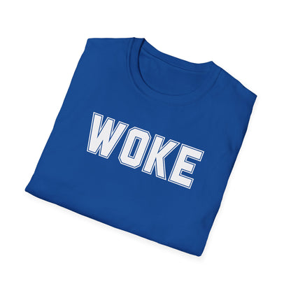 Woke Unisex Softstyle T-Shirt, Empowerment Tee, Statement Shirt, Gift for Activists, Casual Wear, Everyday Fashion