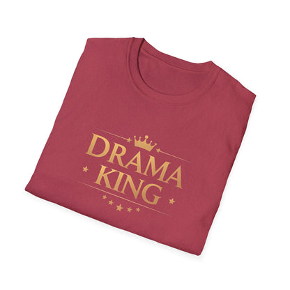 Drama King Unisex T-Shirt, Fun Gift for Theatrical Lovers, Perfect for Parties, Birthdays, Casual Wear
