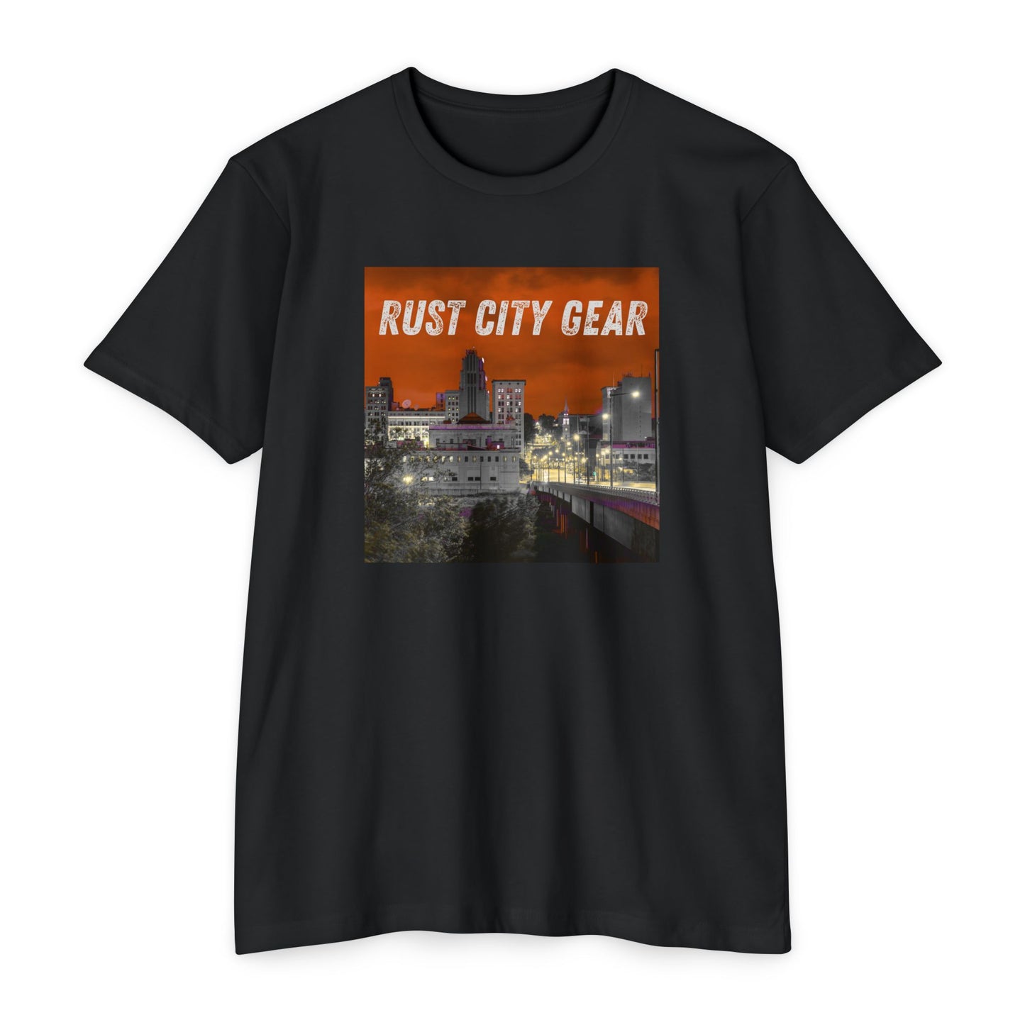 Rust City Gear T-Shirt, Unisex Graphic Tee, Urban Streetwear, City Love Shirt, Gift for Him/Her, Casual Everyday Wear
