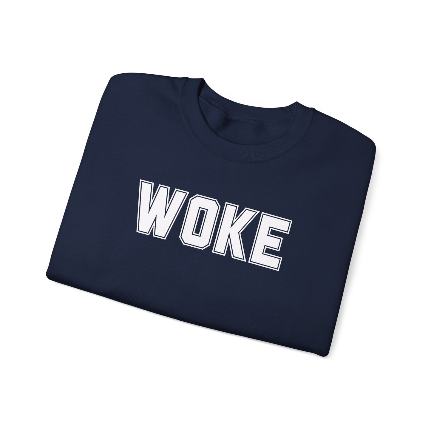 Woke Unisex Crewneck Sweatshirt | Cozy Casual Wear, Gift for Activists, Everyday Hoodie, Modern Statement Piece, Perfect for Fall