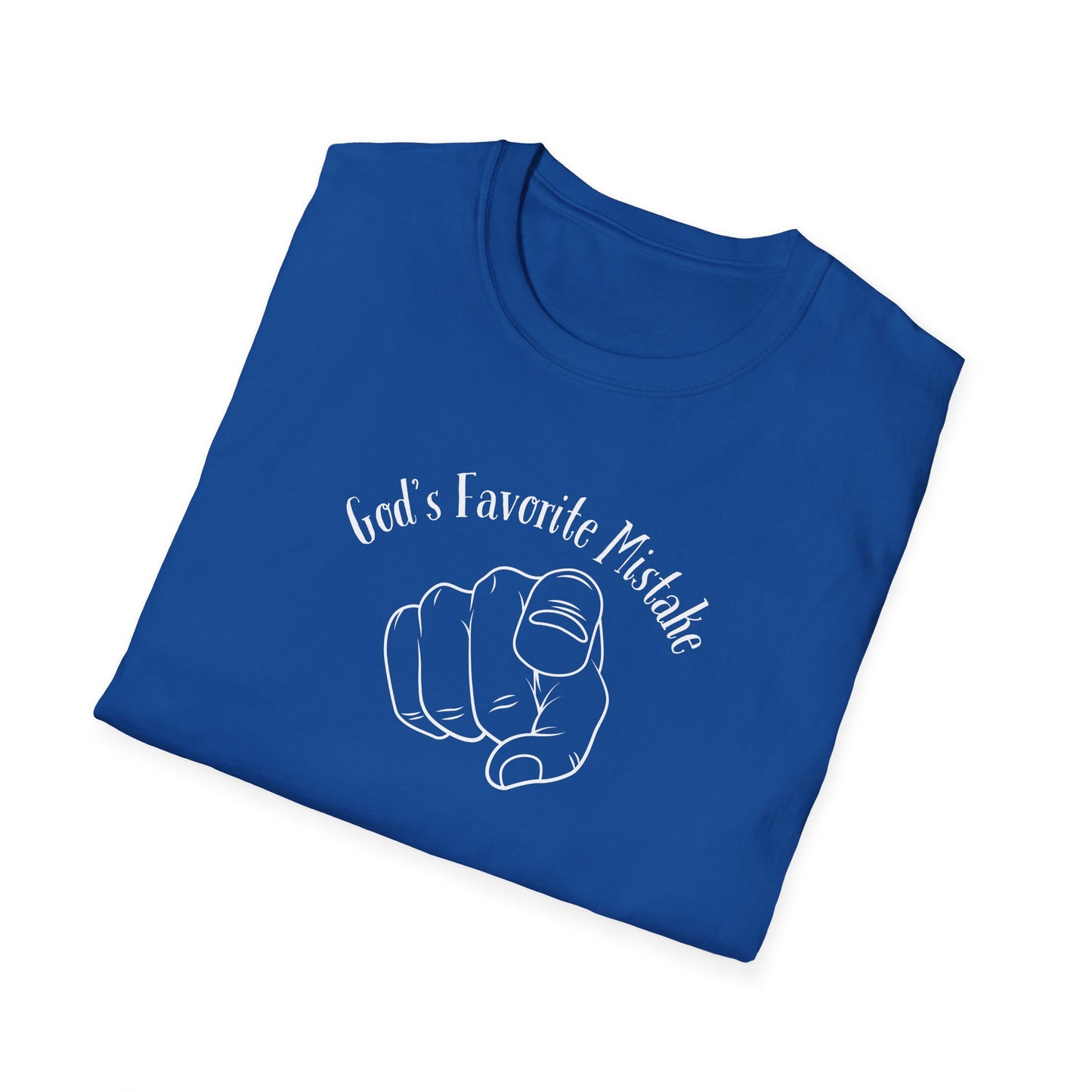 God's Favorite Mistake Unisex Softstyle T-Shirt, Father's Day Gift, Funny Dad Shirt, Casual Tee, Gift for Dads