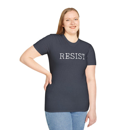 Resist Unisex Softstyle T-Shirt, Protest Shirt, Graphic Tee, Casual Wear, Activism Apparel, Gift for Change-Makers
