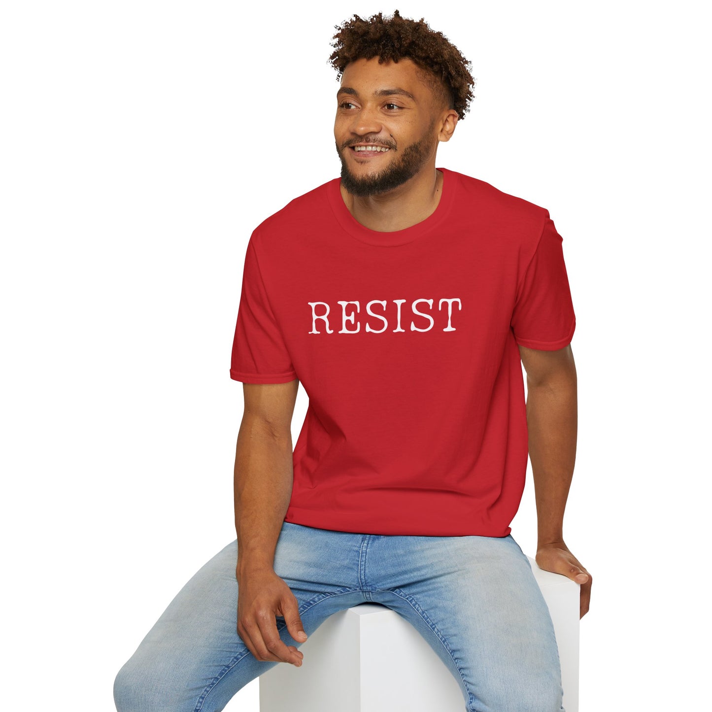 Resist Unisex Softstyle T-Shirt, Protest Shirt, Graphic Tee, Casual Wear, Activism Apparel, Gift for Change-Makers