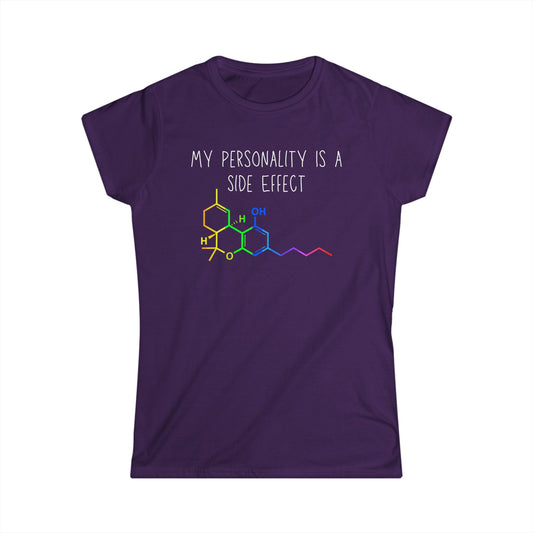 My Personality is a Side Effect THC Women's T-Shirt, Funny Science Gift, Unisex Tee, Quirky Humor Shirt, Chemistry Lover Apparel, Marijuana