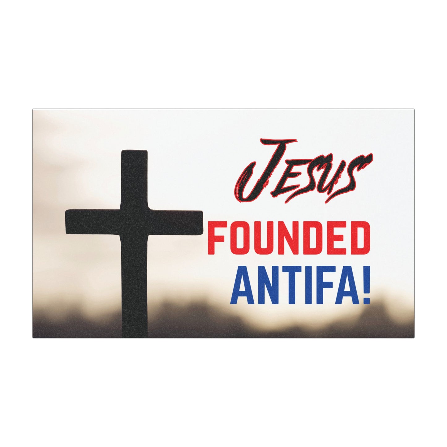 Jesus Founded Antifa Car Magnet, Religious Car Accessory, Funny Bumper Sticker, Christian Magnet, Car Decor