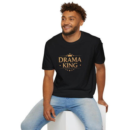 Drama King Unisex T-Shirt, Fun Gift for Theatrical Lovers, Perfect for Parties, Birthdays, Casual Wear