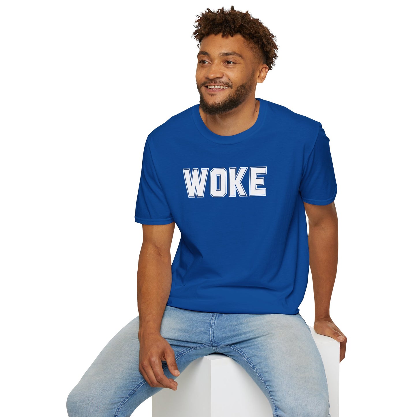 Woke Unisex Softstyle T-Shirt, Empowerment Tee, Statement Shirt, Gift for Activists, Casual Wear, Everyday Fashion