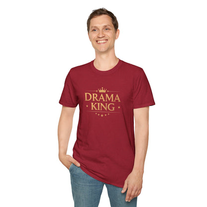 Drama King Unisex T-Shirt, Fun Gift for Theatrical Lovers, Perfect for Parties, Birthdays, Casual Wear