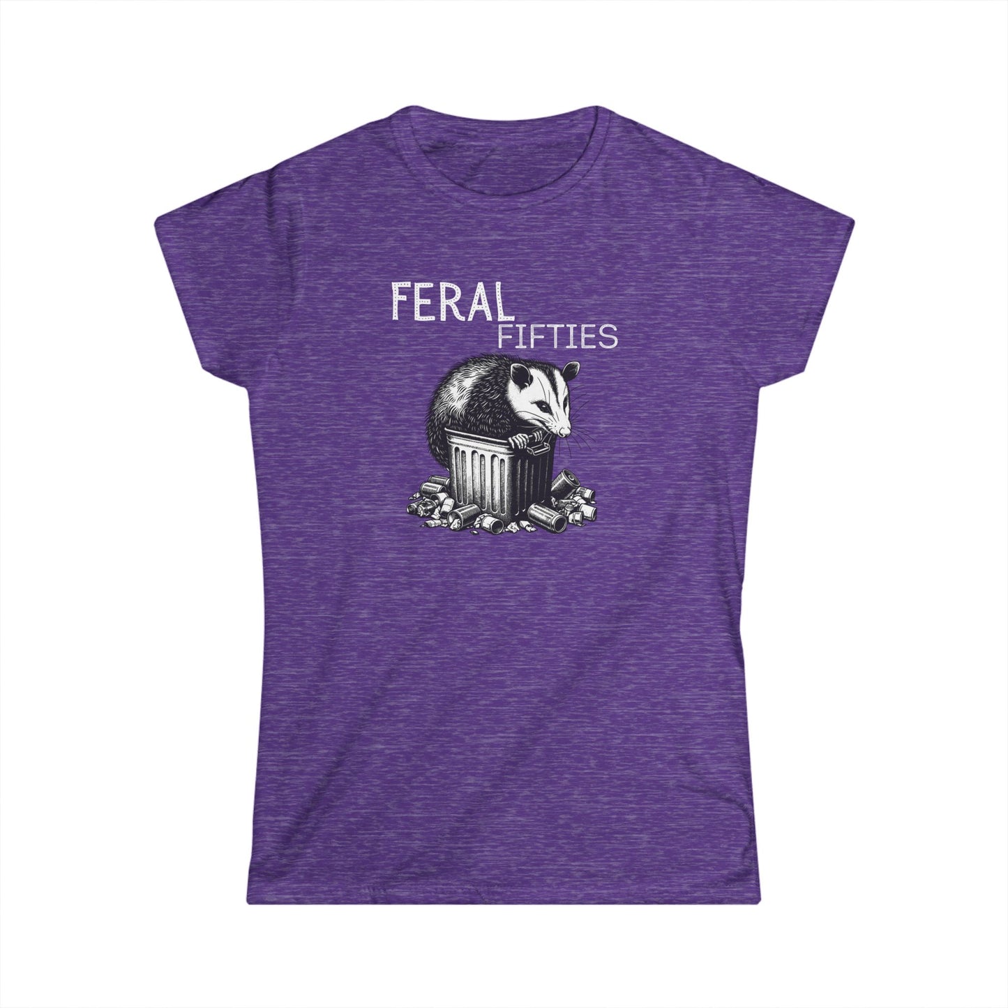 Feral Fifties Tee - Fun Graphic Women's Softstyle T-Shirt, Perfect for Birthdays, Casual Wear, Wildlife Lovers, Gift Idea