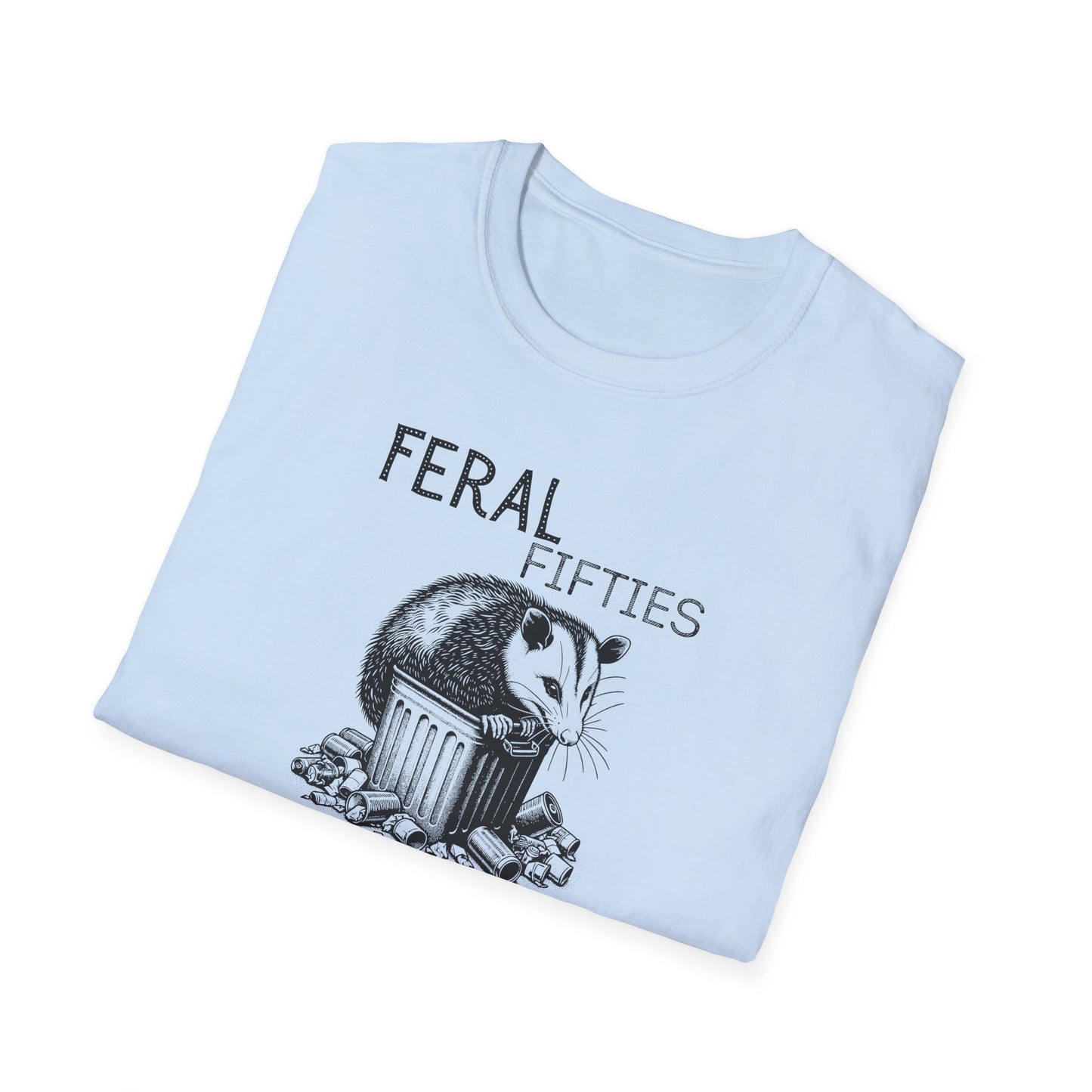 Feral Fifties T-Shirt, Unisex Softstyle Tee for Nature Lovers, Animal-themed Gift, Eco-Friendly Fashion, Casual Wear