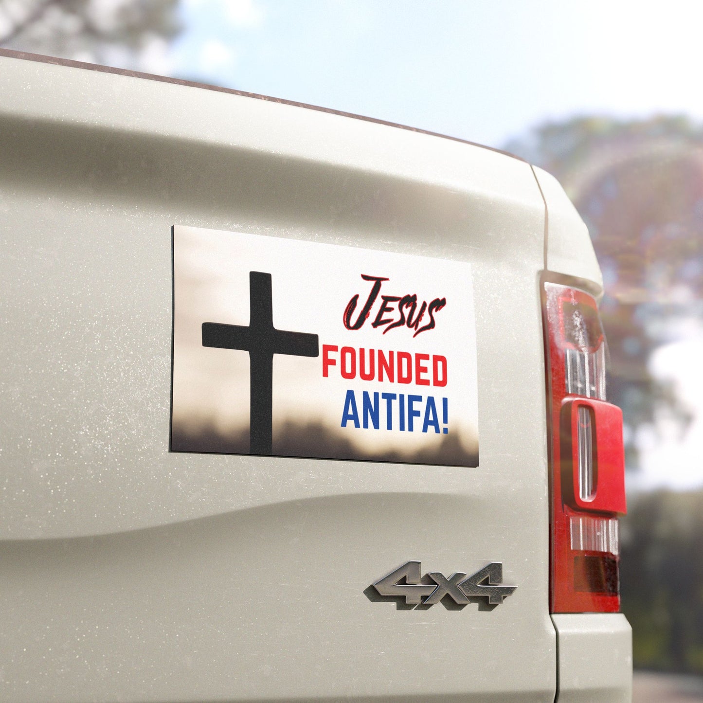 Jesus Founded Antifa Car Magnet, Religious Car Accessory, Funny Bumper Sticker, Christian Magnet, Car Decor