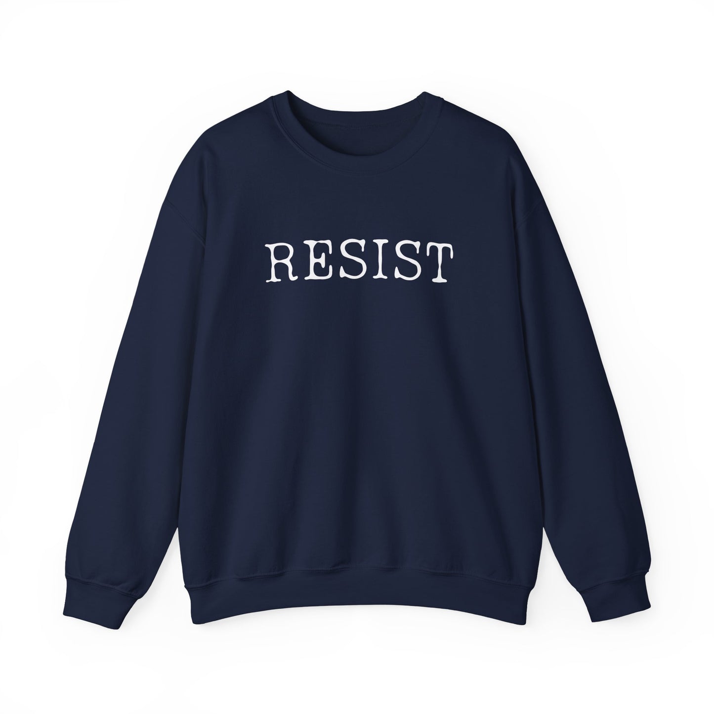 Resist Crewneck Sweatshirt, Comfortable Unisex Sweater, Everyday Wear, Activism Apparel, Gift for Protesters, Casual Style