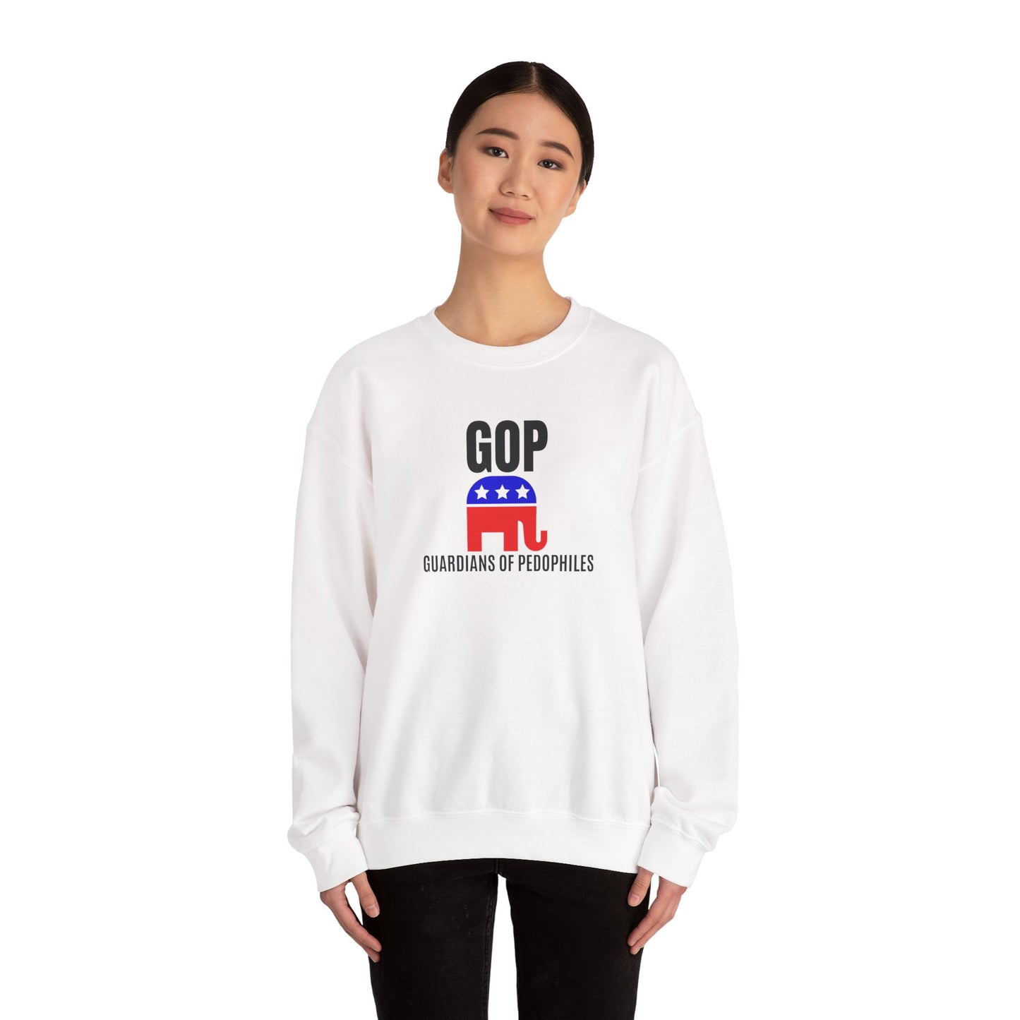 GOP Pedo Crewneck Sweatshirt - Protest Apparel, Funny Sweatshirt, Gift for Activists, Casual Wear, Unisex Clothing