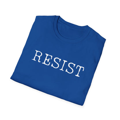 Resist Unisex Softstyle T-Shirt, Protest Shirt, Graphic Tee, Casual Wear, Activism Apparel, Gift for Change-Makers