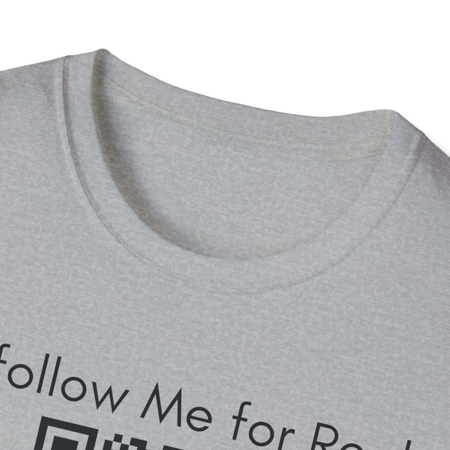 'Unfollow Me for Real' QR Code Design, Unisex Softstyle Tee, Casual Wear, Social Media Humor, Gift for Friends, Trendy Statement Tee
