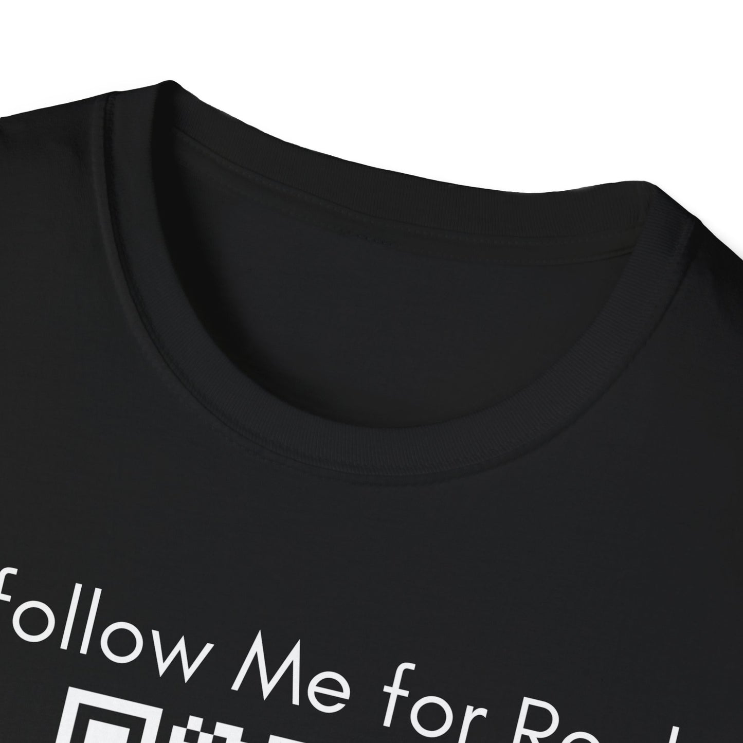 'Unfollow Me for Real' QR Code Design, Unisex Softstyle Tee, Casual Wear, Social Media Humor, Gift for Friends, Trendy Statement Tee